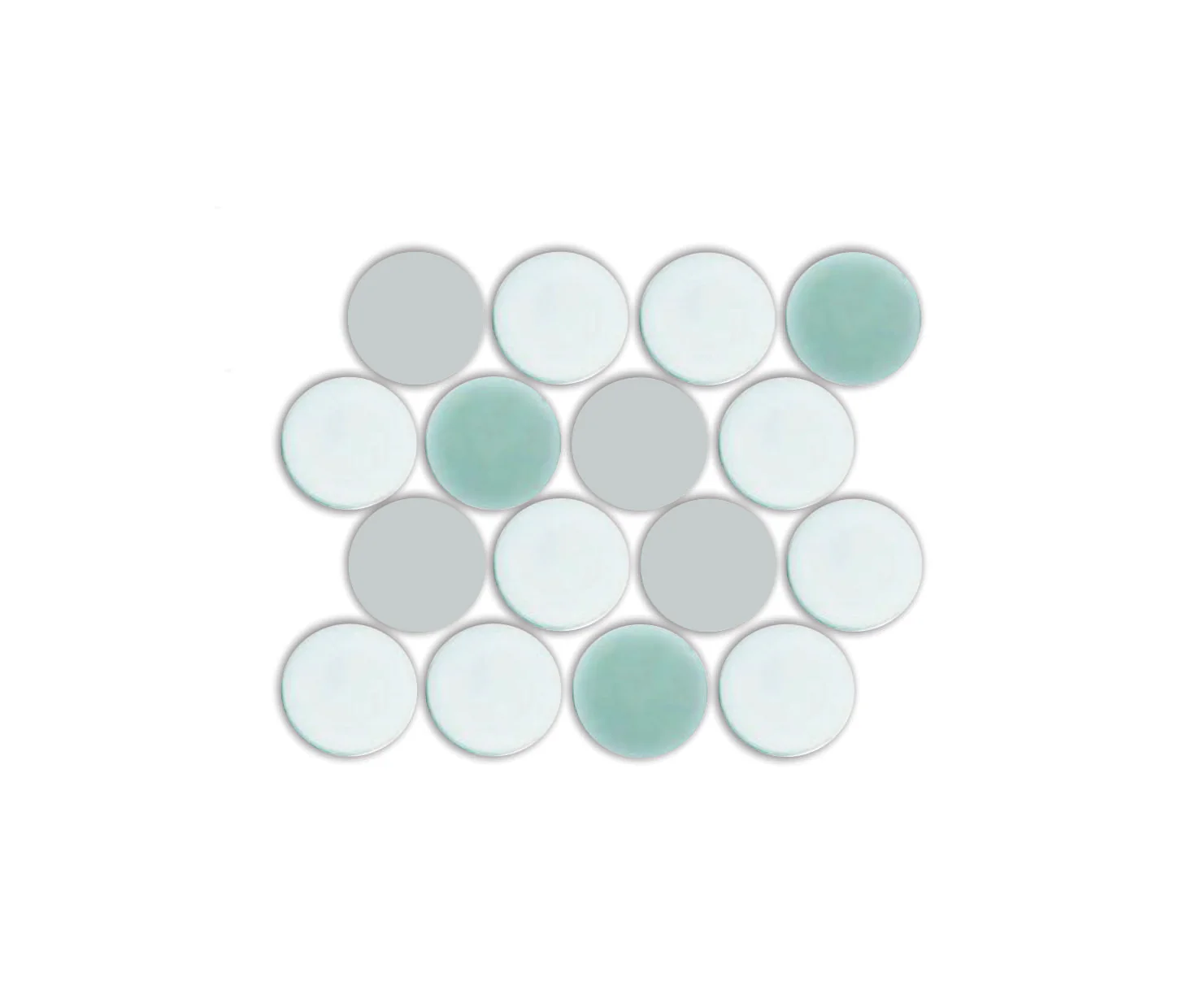 Lyric POP | Glazed Porcelain Penny Round Tile Blends - Image 11
