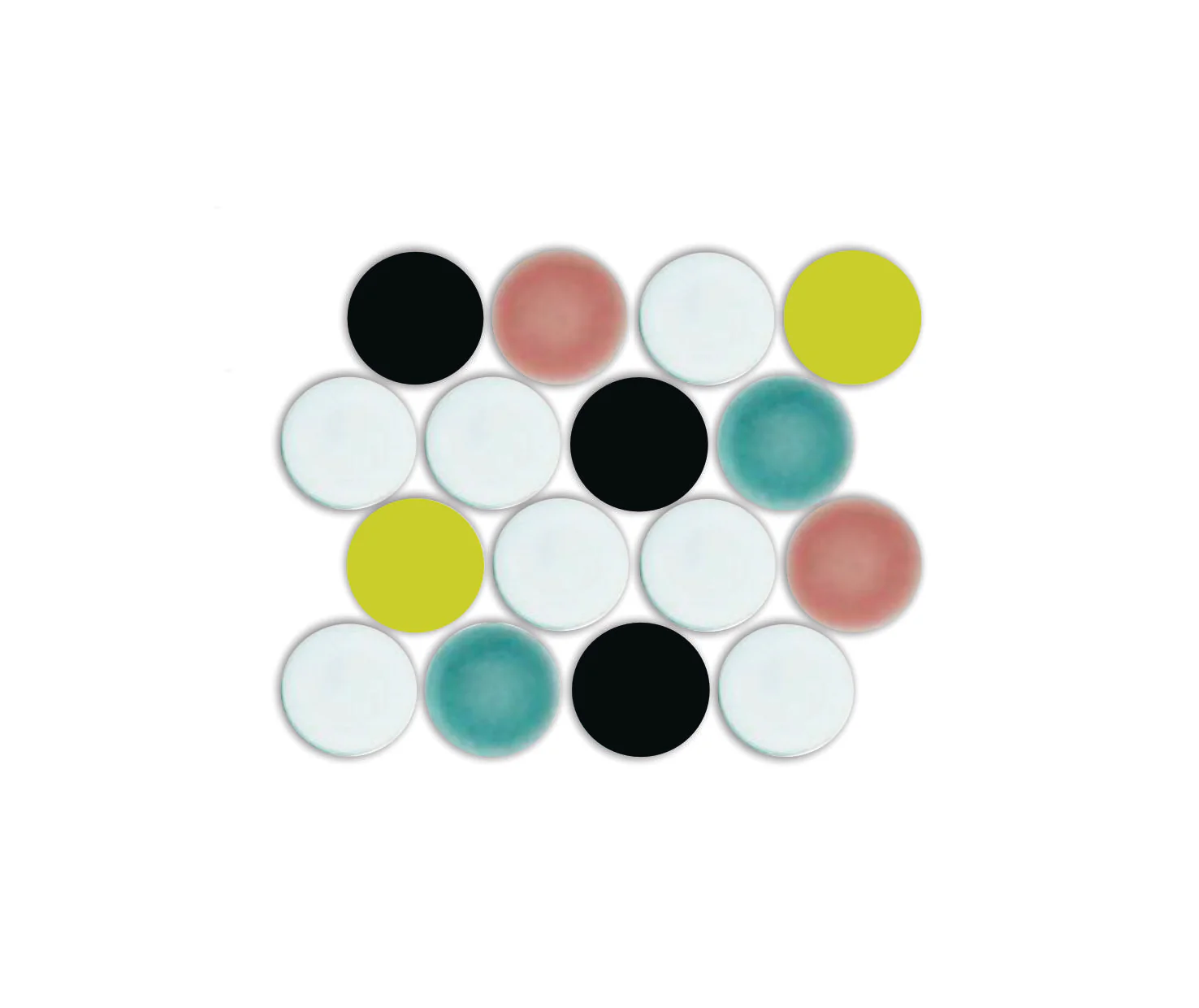 Lyric POP | Glazed Porcelain Penny Round Tile Blends - Image 14