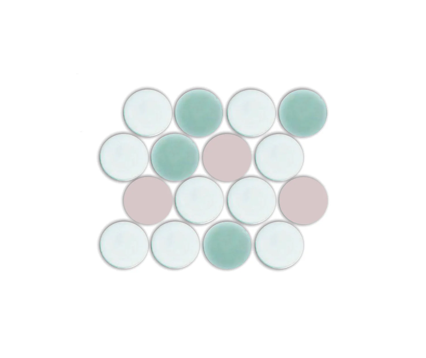 Lyric POP | Glazed Porcelain Penny Round Tile Blends - Image 16
