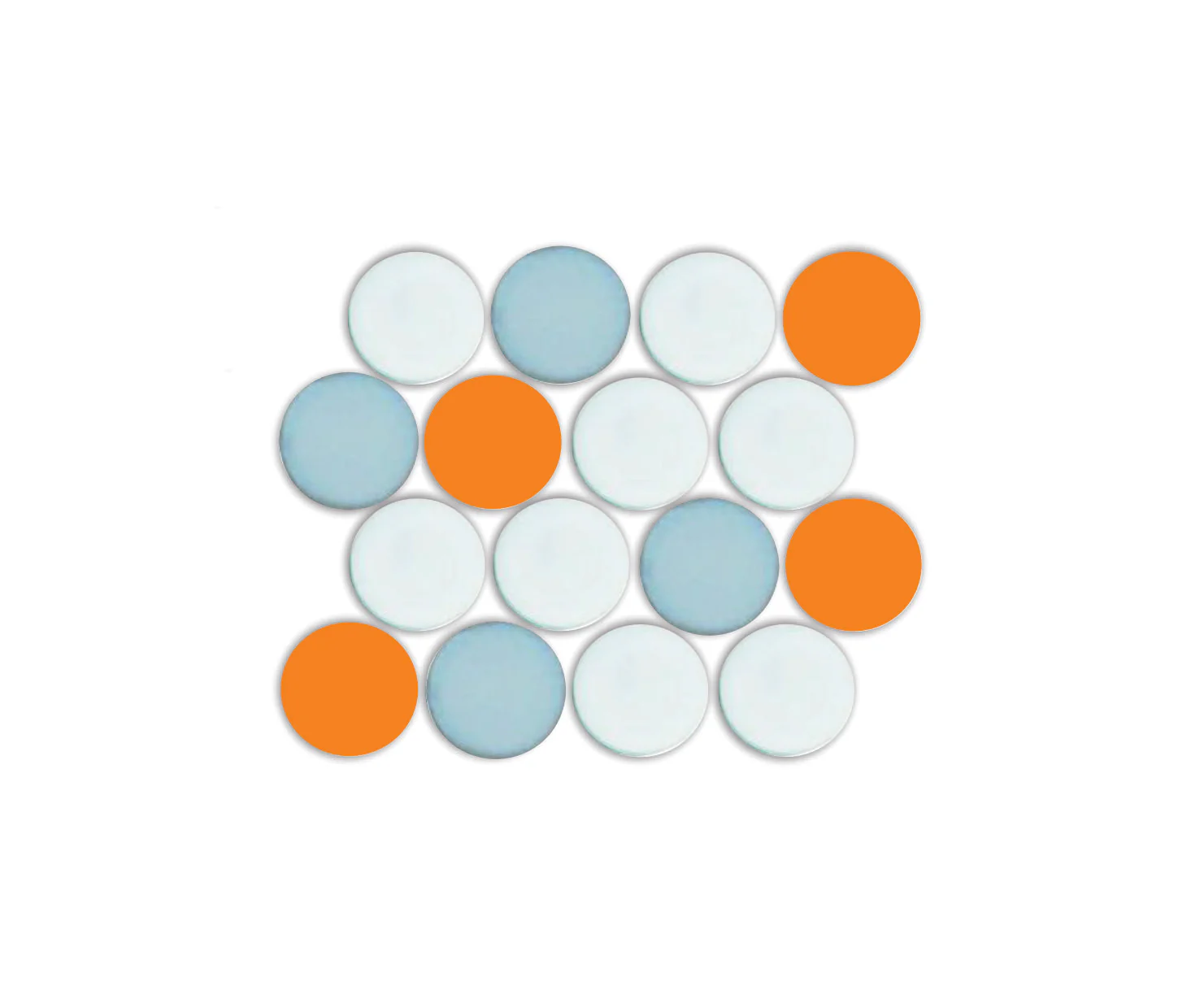 Lyric POP | Glazed Porcelain Penny Round Tile Blends - Image 20