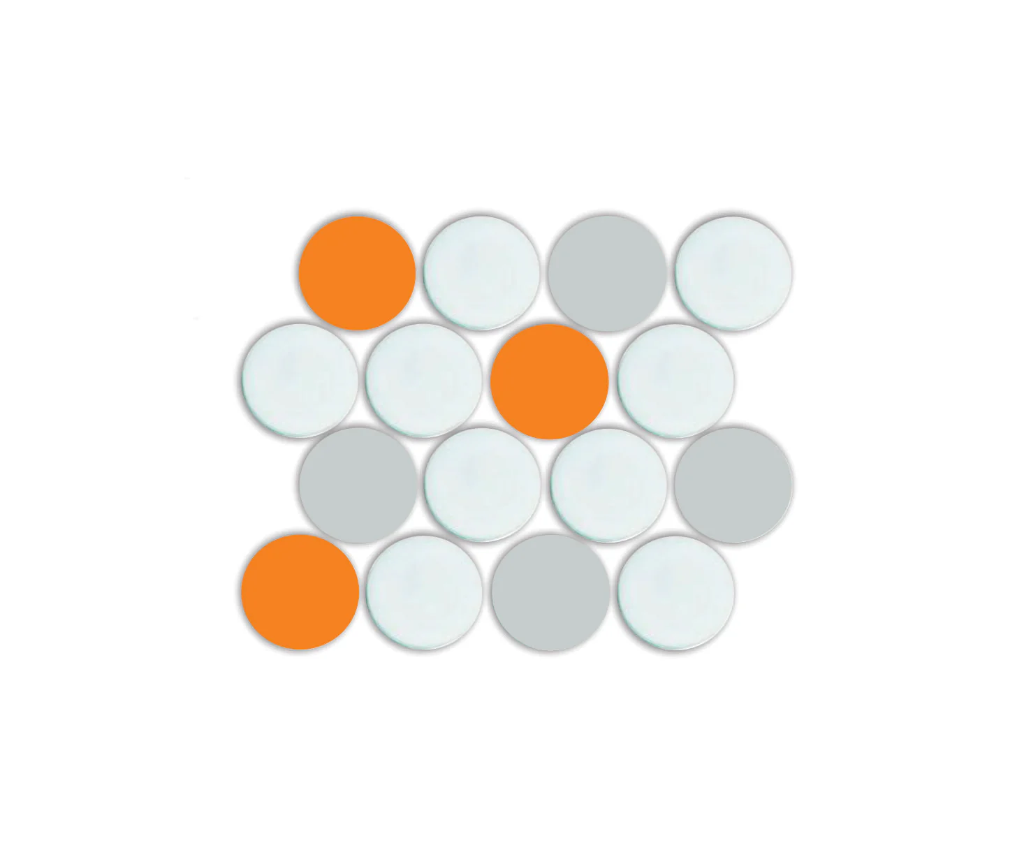 Lyric POP | Glazed Porcelain Penny Round Tile Blends - Image 21