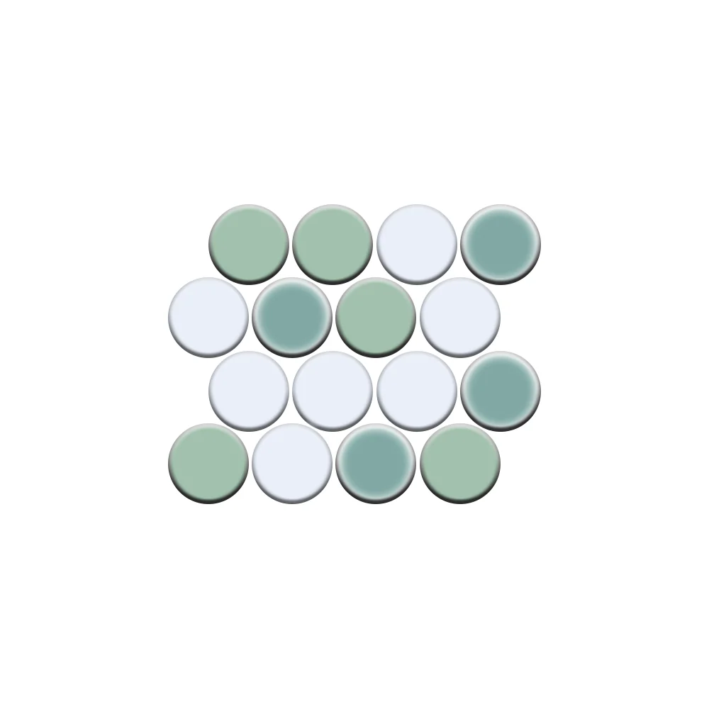 Lyric POP | Glazed Porcelain Penny Round Tile Blends - Image 26
