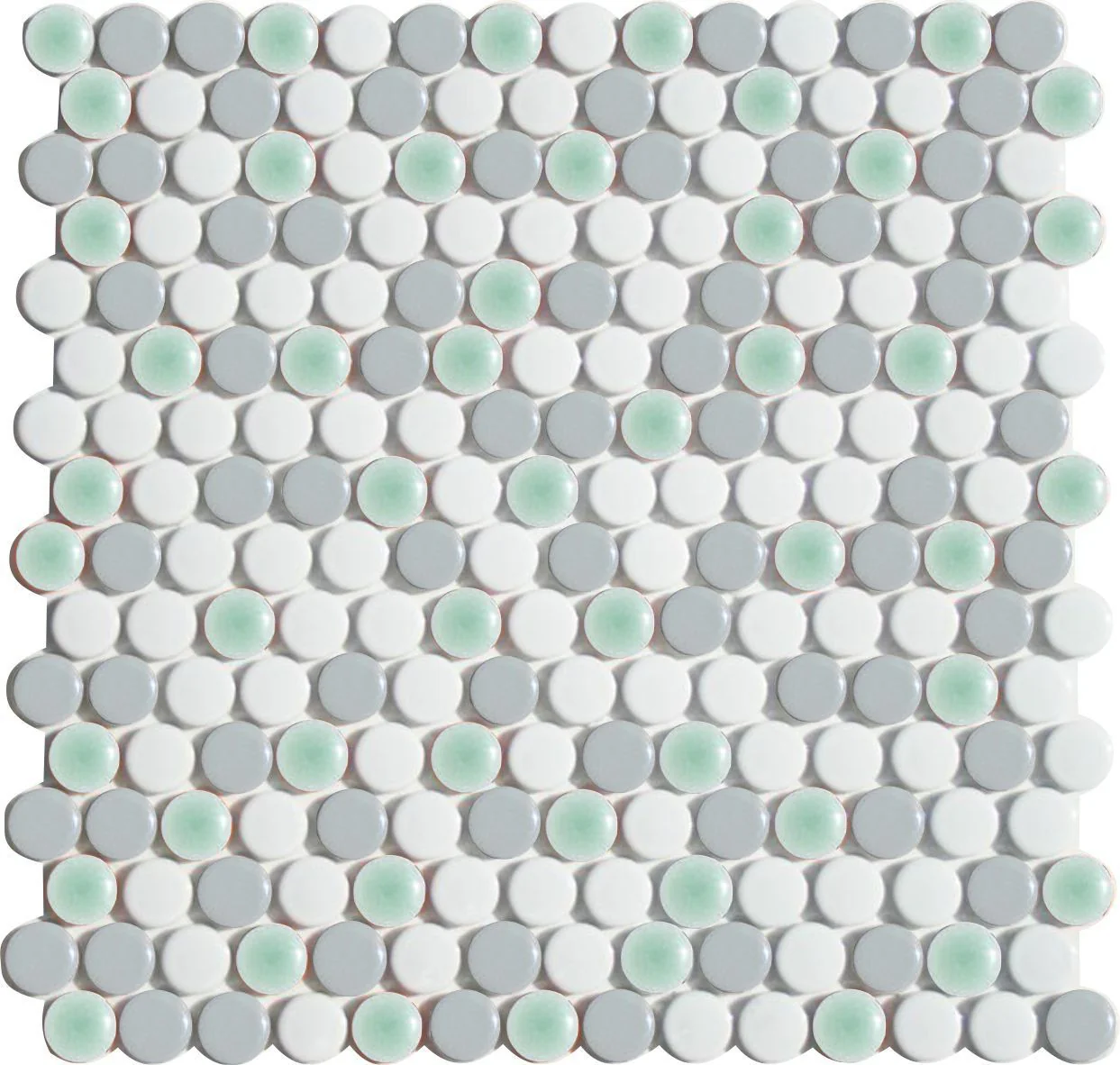 Lyric POP | Glazed Porcelain Penny Round Tile Blends - Image 4