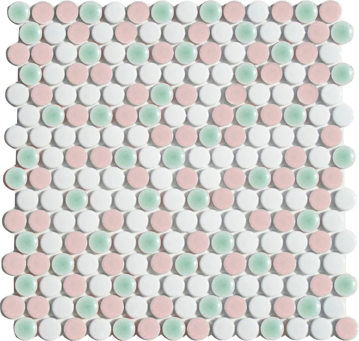 Lyric POP | Glazed Porcelain Penny Round Tile Blends - Image 6